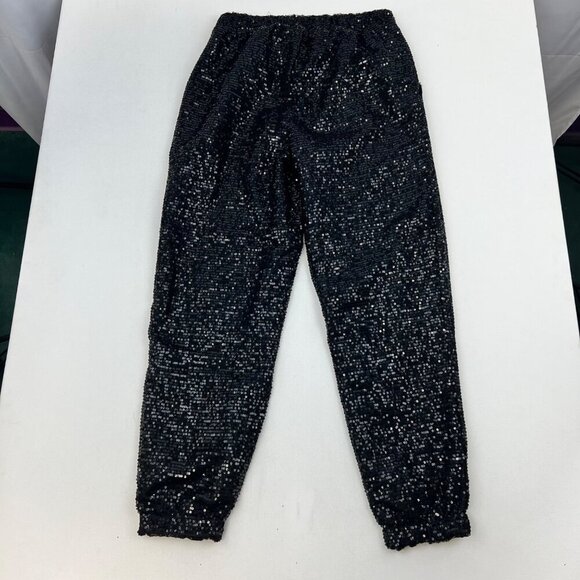 Serra Women’s Sequined Dress Pants Jogger Elastic Waist Black Size Small - Picture 6 of 7